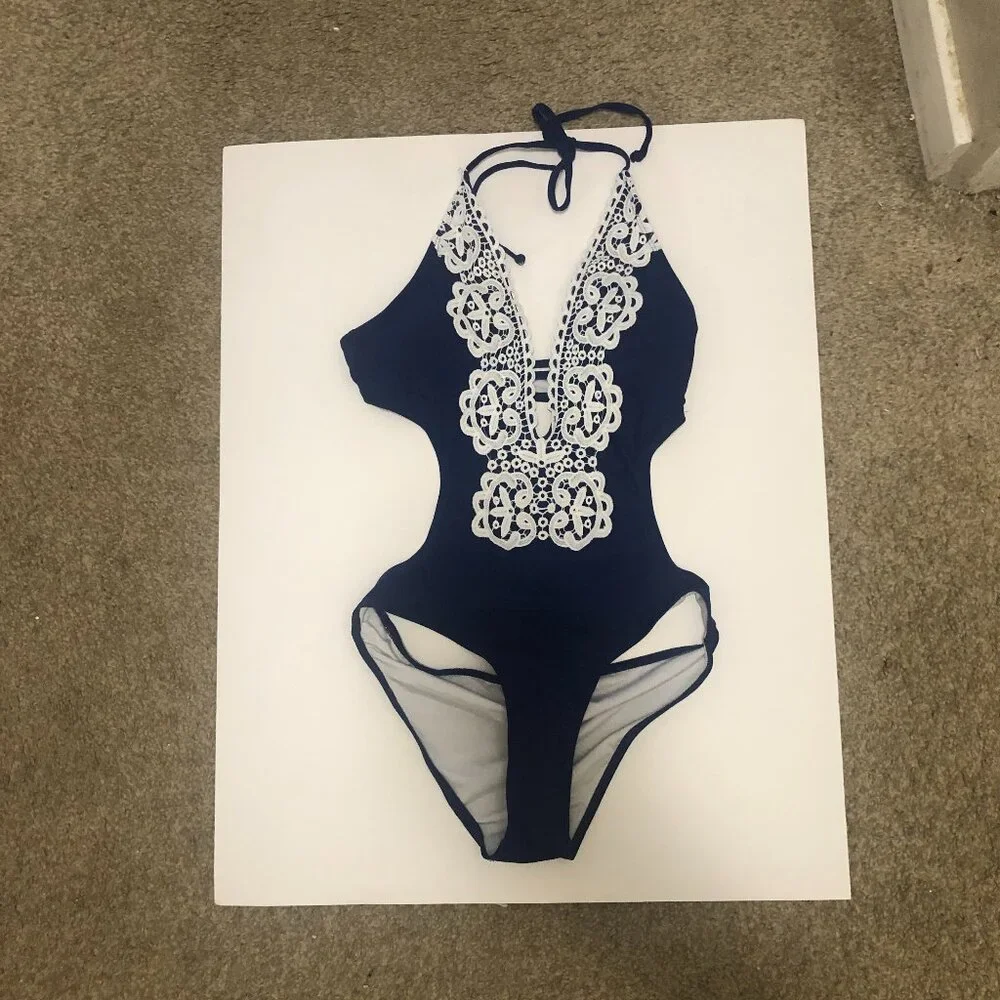 CUPSHE one piece SwinSuit Blue Size Small - Picture 2 of 6